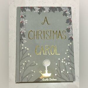 A Christmas Carol Hardcover Book - Gold Lettering on Mint Cover
